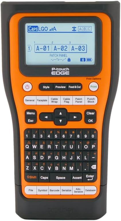 Brother PT-E560BTBP Contractor Kit: P-Touch Handheld Industrial Label Printer with Bluetooth & Dual Auto-Cutter Plus 6 Tapes (up to 24mm Labels)