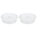 uxcell 2 Pcs Desk Grommet, 3.15 inch 80mm Desk Cable Hole Cover Wire Hole Insert for Home Office Table Cabinet Cord Organizer, White