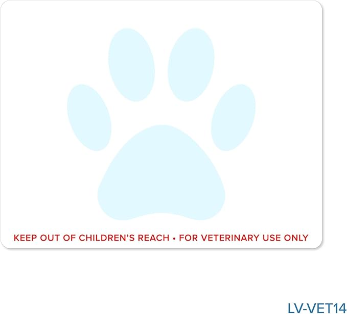 Veterinary Prescription Labels with Paw Print & Warning - LabelValue Brand - 2-⅛ x 2-¾ | Compatible with Dymo 450 LabelWriters and Earlier Models - “Keep Out of Children's Reach” - Warning, Caution