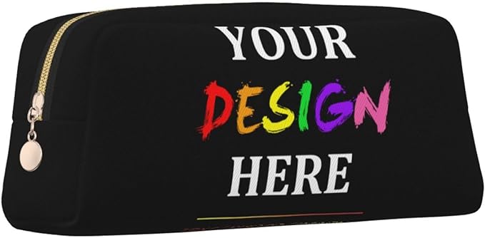Custom Letter Pencil Case for Kids with Name Photo Image, Personalized Pencil Box for Women Men, Pen Pouch Organizer School Supplies for Teen Students