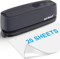 AFMAT Electric 3 Hole Punch, 20-Sheet 3 Hole Puncher for Binder, Effortless Punching, 9/32" Hole Diameter, Paper Hole Puncher 3 Hole Heavy Duty, for Office/School/Studio, AC or Battery Operated, HP08