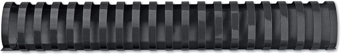 GBC CombBind Binding Combs, 45 mm, 390 Sheet Capacity, A4, 21 Ring, Black, Pack of 50, 4028186