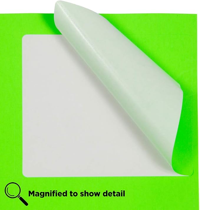 JAM PAPER Shipping Address Labels - Large - 3 1/3 x 4 - Neon Fluorescent Green - 120/Pack
