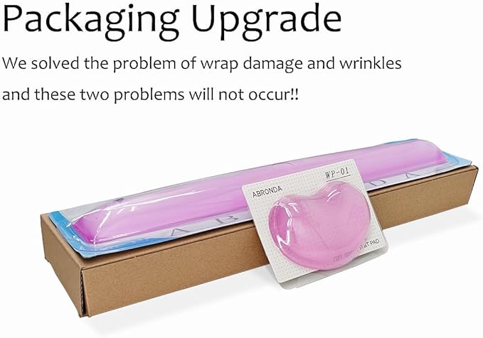 Gel Keyboard & Mouse Wrist Rest Set - Keyboard Wrist Rest Pad & Mouse Support for Office Gaming Pad Computer Laptop Ergonomic Comfortable Pain Relief- Pad Set