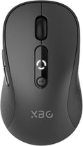 XBG B15 Tri-Mode Wireless Mouse, Bluetooth 5.0/4.0 & 2.4G, 5 Adjustable DPI, Type-C Rechargeable with 3-Level Battery Indicator, Ergonomic Silent Design for Office/Laptop/Travel