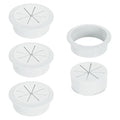 uxcell 4 Pcs Desk Grommet, Fit 60mm/2.36" Plastic Cable Hole Cover Bulk Top Hat Grommet Desk Hole Cover for Cables Home Office, Gray