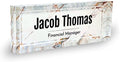 Customized Clear Acrylic Thick 8x3" Desk Name Plate Block with Personalized Logo - Professional Office Decor - Customized Acrylic Plate Gift for Teacher Co-workers, Christmas Gifts for Her, Thanksgiving Gifts (Beige Marble)