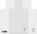 Kuyal 2 Pack 1/5" Thick Office Chair Mat, 45" x53" with Lip Heavy Duty Hard Computer Chair Mat, Under Desk Protector Carpeted Floors Mats, Can be Used on Carpet or Hard Floor, Ship Flat