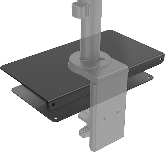 WALI Monitor Mount Reinforcement Plate for Thin, Glass, and Other Fragile Table Tops, with Most Monitor Bracket Grommet C Clamp Installation (CGRP-B), Black