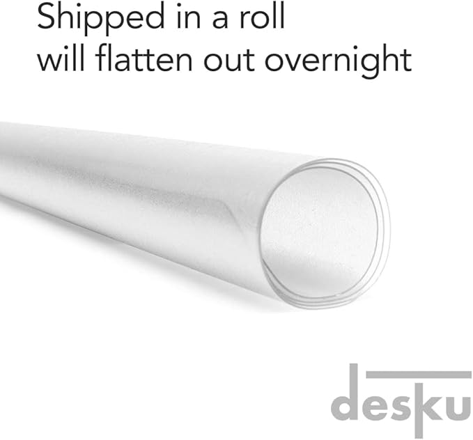 DESKU - Octagon Gaming Chair Mat, Computer and Office Chair Mat for Carpet, Clear, 46 Inches x 49.5 Inches, Made in The USA