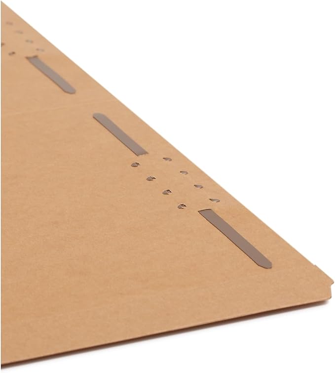 Smead Fastener File Folder, 2 Fasteners, Reinforced Straight-Cut Tab, Legal Size, Kraft, 50 Per Box (19813)