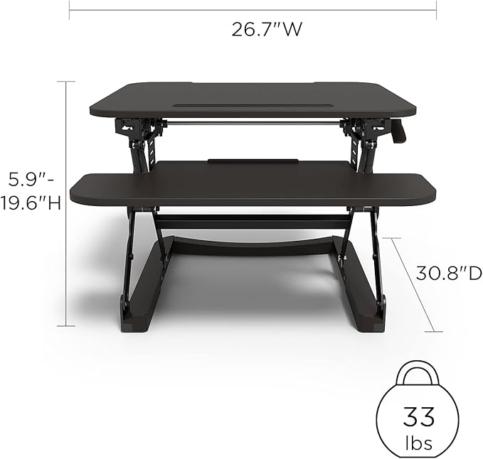 Union & Scale Staples Flexfit 27-inch Adjustable Desk Riser, Black, 2/Pack (UN44901-CCVS)
