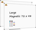 Lockways Dry Erase Board 72 x 48 Inch, Large Magnetic White Board Pack of 2, Aluminium Frame Whiteboard with Marker Tray for School, Office and Home