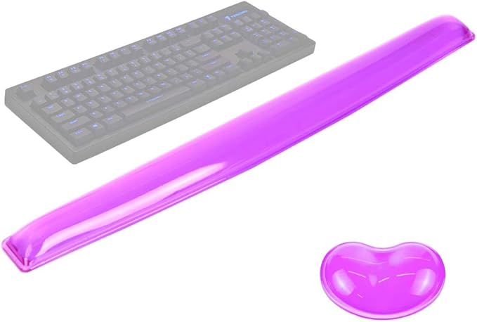 Gel Keyboard & Mouse Wrist Rest Set - Keyboard Wrist Rest Pad & Mouse Support for Office Gaming Pad Computer Laptop Ergonomic Comfortable Pain Relief- Pad Set