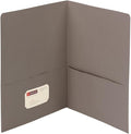 Smead Two-Pocket Heavyweight Folder, Letter Size, Gray, 25 per Box (87856)