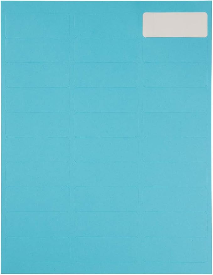 JAM PAPER Return Address Labels - Standard Mailing - 1 x 2 5/8 - Blue - 120 Shipping Labels/Pack