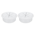 uxcell 2 Pcs Desk Grommet, 2.36 inch 60mm Desk Cable Hole Cover Wire Hole Insert for Home Office Table Cabinet Cord Organizer, White