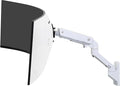 Ergotron – HX Single Ultrawide Monitor Arm with HD Pivot, VESA Wall Mount – for 1000R Curved Monitors Up to 49 Inches, 28 to 42 lbs – HD Pivot, White