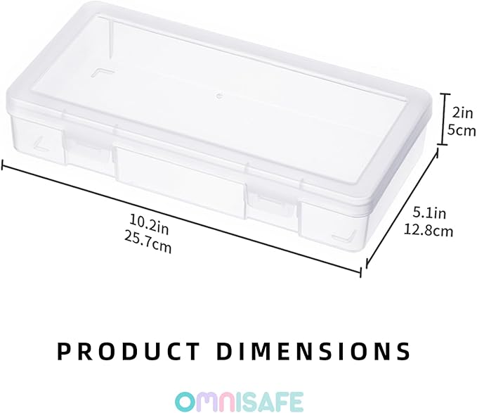 9 Pack Medium Plastic Hobby Art Craft Organizer, Clear Plastic Storage Containers with Latching Lid, for Pencil Box, Lego, Crayon