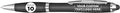 DISCOUNT PROMOS Custom Plastic Stylus Pens Set of 10, Personalized Bulk Pack - Black Ink, Great for Office, School, Business, Tradeshows, Events - Black