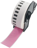 BETCKEY - Continuous Length Labels Replacement for Brother DK-2210 (1.1 in x 100 ft), Compatible with Brother QL Label Printers [1 Rolls/Continuous Labels, Pink]