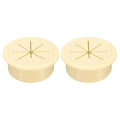 uxcell 2 Pcs Desk Grommet, 2.09 inch 53mm Desk Cable Hole Cover Wire Hole Insert for Home Office Table Cabinet Cord Organizer, Beige