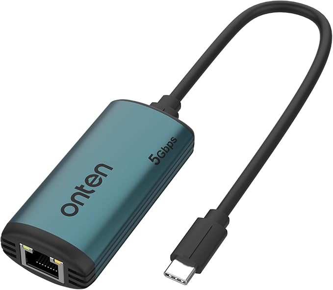 USB-C to Ethernet Adapter - 5Gbps High-Speed,USB-C to RJ45 5000Mbps Ethernet LAN Network Adapter Thunderbolt 4/3 Compatible, for iPhone 15 Pro/Max, MacBook Pro/Air 2023, iPad Pro,iMac and More（5G