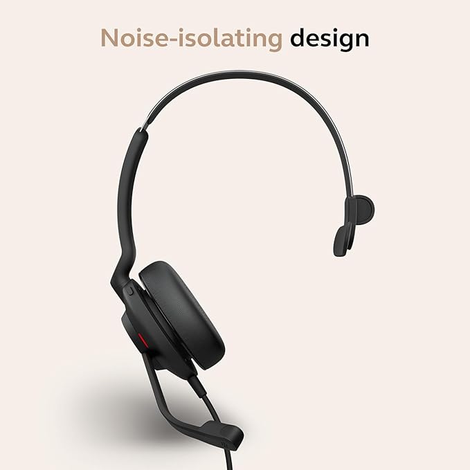 Jabra Evolve2 30 SE (2025 Version) Wired Single-Ear Headphones with Microphone – Computer Headset - USB-A and USB-C Cable - Microsoft Teams Certified - Works with All Meeting Platforms – Black