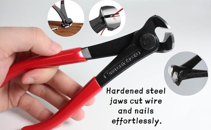 4pcs Upholstery Staple Remover with Nail Puller Pliers & Tack Puller - Heavy Duty Staple Puller Tool for Furniture, Floor, Carpet, Wall, Wooden Case, Photo Frame, Carton