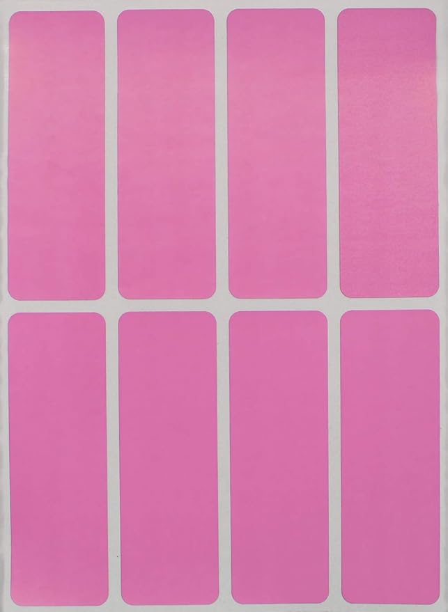 Royal Green Rectangular Stickers Color Coded Write on Labels for Organizing, Moving, & Mailing, 3x1 inch Stickers to Write Labels & Tags for Home, Office, and School Projects, 120-Pack (Pastel Pink)