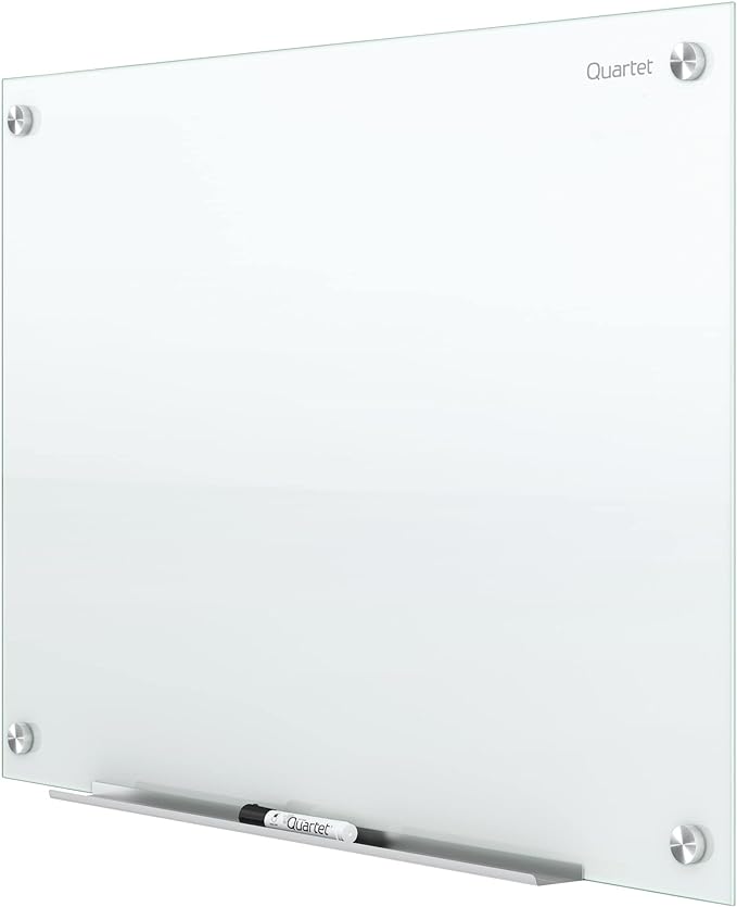 Quartet Dry Erase Board, Magnetic Whiteboard 72"W x 48"H, Glass Board for Wall, Infinity, White (G7248NMW)