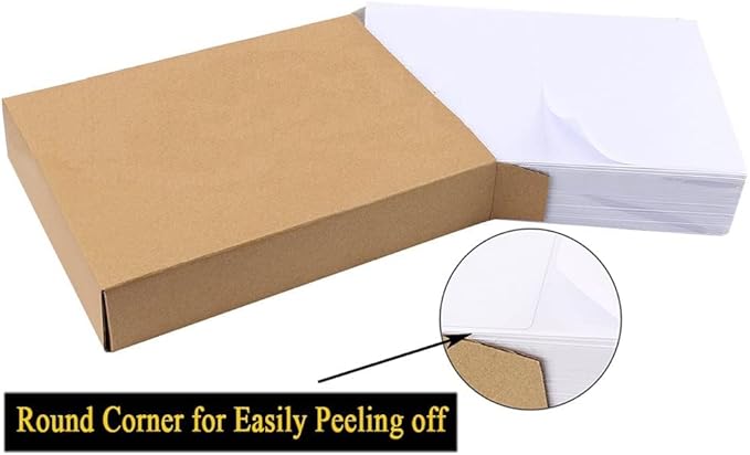 Shipping Label with Rounded Corner, 8.5 x 5.5 Inches Half Sheet Self Adhesive Shipping Address Labels for Laser and Inkjet Printer, 40000