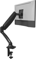 FlexiSpot Monitor Stand, 17 to 30 Inch Monitor Mount up to 11 lbs for Office Home Gaming, Heavy Duty Gas Spring Vesa Mount with C Clamp and Grommet Base, Black