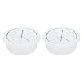 uxcell 2 Pcs Desk Grommet, 1.97 inch 50mm Desk Cable Hole Cover Wire Hole Insert for Home Office Table Cabinet Cord Organizer, White