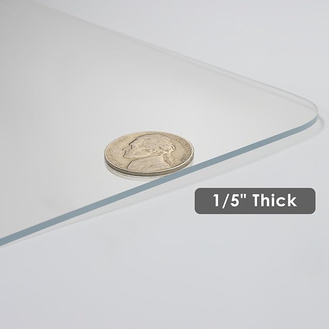 Kuyal 1/5" Thick Office Chair Mat, 36" x48" with Lip Heavy Duty Hard Computer Chair Mat, Under Desk Protector Carpeted Floors Mats, Easy Chair Movement, Can be Used on Carpet or Hard Floor, Ship Flat