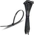 Plastic Electronic Zip Ties 12 Inch 150 Pcs Professional Self-Locking Nylon Cable Tie Straps 50 Lbs Black UV,Multi-Purpose Big Nylon Ties 12 in for Garden Fence Outside