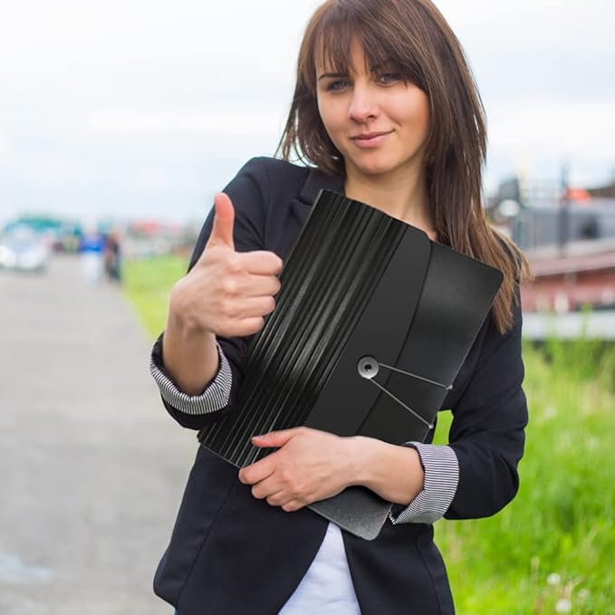 AFMAT Accordian File Organizer, 60 Pockets Large Expanding File Folder Organizer with Blank Labels, Letter/A4 Size Accordion Files Organizers Expandable for Receipt, Bill, Tax, Legal AF01