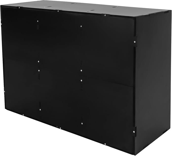 27 Slot Literature Organizer, Vertical Desktop File Sorter Mail Center with Thickened PVC Board, Vertical Paper Storage Cabinet for Classroom, Home & Office (27 Slots Black)