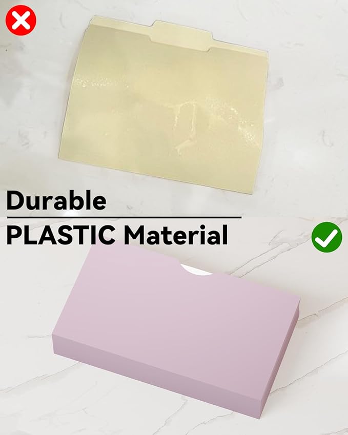 ANSOOK Plastic File Jackets,3" Legal Size Manila File Folder,12 Pack Expandable Project File Folders,Expanding File Jacket Folders for Cabinet,Straight Cut Tab,Manila Job Folder for Home Office