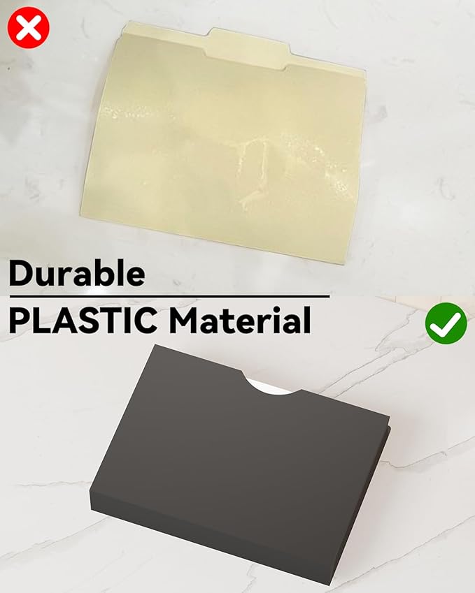 ANSOOK 2 Inch File Jackets & File Pockets,12 Pack Plastic Manila File Folders Letter Size, Heavy Duty Expandable Manile File Jackets, Reinforced Straight Cut Tab,Expanding File Jacket Folders