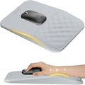 ProtoArc Ergonomic Mouse Pad with Wrist Rest, MP50 Mousepad with Massage Design, Soft Memory Foam and Non-Slip PU Base for Pain Relief, Desk, Home, Office, 12x8 Inches, Gray