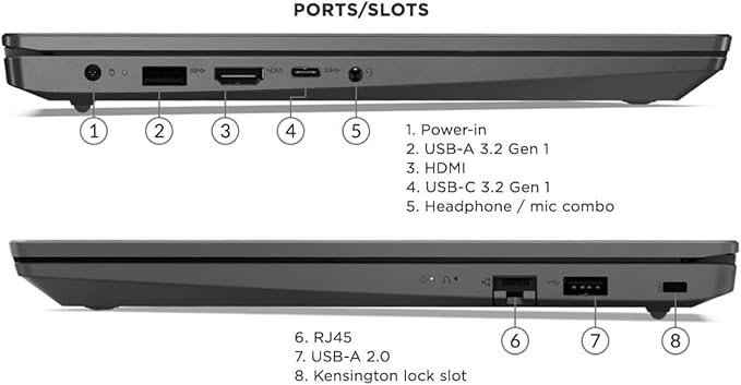 Lenovo V15 Laptop, 15.6" FHD Display, AMD Ryzen 5 5500U Hexa-core Processor (Beat Intel i7-1065G7), 16GB RAM, 512GB SSD, HDMI, RJ45, Numeric Keypad, Wi-Fi, Windows 11 Pro, Black