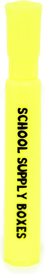 School Supply Boxes | Yellow Highlighters | 100 Pack | Bold Chisel Tip, Low-Odor Highlighters