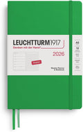 LEUCHTTURM1917 - Weekly Planner & Notebook 2026, Hardcover, Medium (A5), Dotted, Spring Leaf (Jan 1 - Dec 31, 2026)