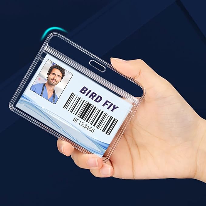 4x3 Name Tags Badge Holder with Lanyard 50 Pack Waterproof Horizontal ID Badge Holder and 50 Pcs Lanyards Nametag for Conferences, Events, and Meetings (Green, 4 X 3 inches)