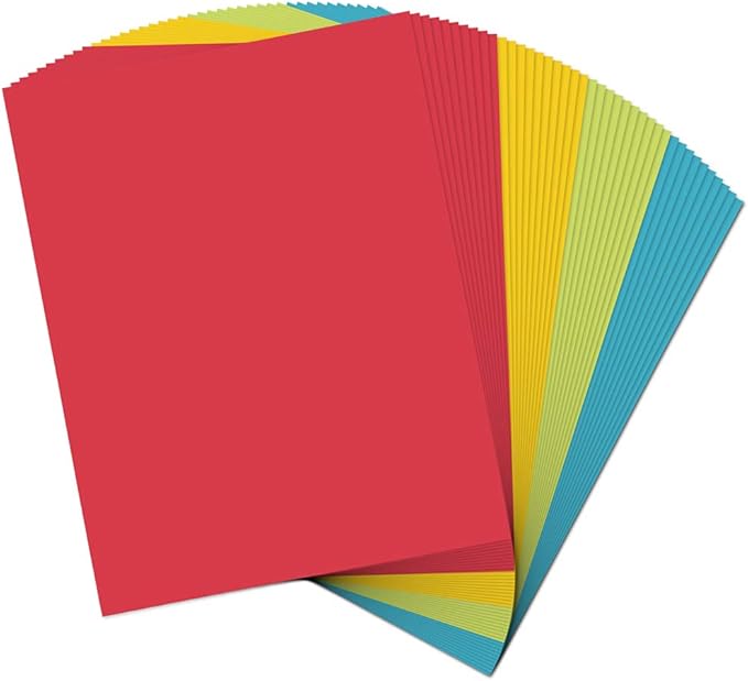 JAM PAPER Full Sheet Shipping Labels - Printable Sticker Paper - 8 1/2 x 11 - Assorted Bright Colors - 40 Pages/Pack