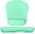 TECKNET Keyboard Wrist Rest and Mouse Pad with Wrist Support, Memory Foam Set for Computer/Laptop/Mac, Lightweight for Easy Typing & Pain Relief Ergonomic Mousepad (LT.Green)