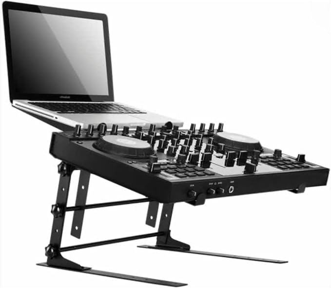 STRONG HOLD SH-LS27 Controller Stand, DJ Laptop Stand Height Adjustable Width Adjustable