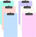 Zoenley Legal Size Clipboard Set of 6, Light Colorful 8.5 x 14 Clip Board for Lawyer, Nurse, Business, with Low Profile Black Clip, Office & School Supplies