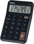Pendancy Small Desk Calculator Cute, 12 Digit LCD Display, Basic Function, Auto-Sleep, 4.7"x2.9" Pocket-Sized Design Handheld Calculators Desktop, for Office, School, Business & Travel(OS-P1 Black)